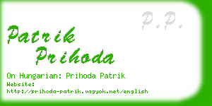 patrik prihoda business card